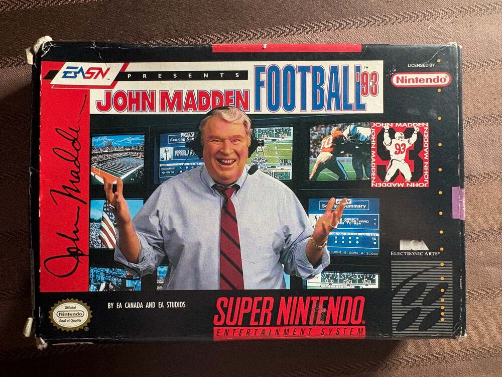 Electronic Arts John Madden Football '93 SNES Game
